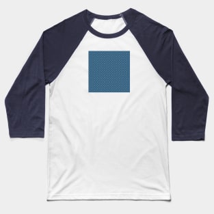 Art Deco Squares - Blue + Gold Baseball T-Shirt